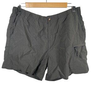 The North Face Shorts Womens XL Hiking Stow Pocket Gray Nylon Elastic Waist
